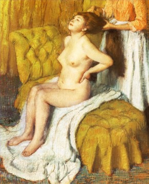 Mujer con el pelo peinado 1895 Edgar Degas Pinturas al óleo